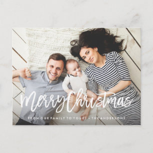 Cartão Postal De Festividades Cartão com fotos de Férias da Feliz Moderna