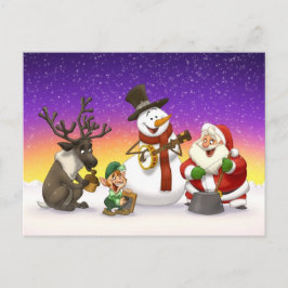 Cartão Postal De Festividades Cartão da banda de jarro do Natal