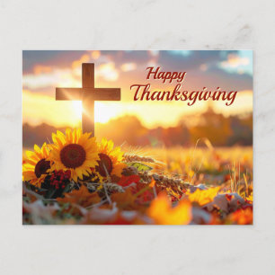 Cartão Postal De Festividades Cartão de Ação de Graças com Folhagem de Outono