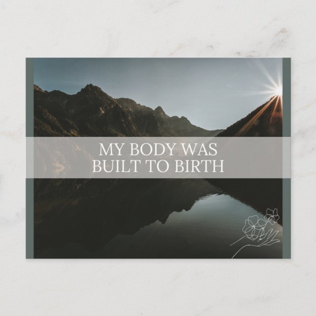 Cartão Postal De Festividades Cartão de Afirmação de Nascimento (Frente)