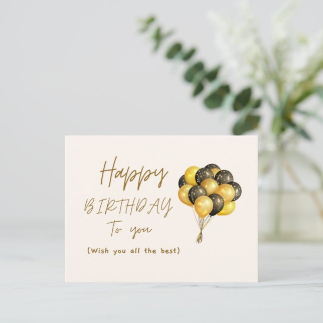 CARTÃO POSTAL DE FESTIVIDADES CARTÃO DE ANIVERSÁRIO (Em pé/Frente)