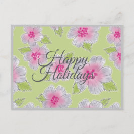 Cartão Postal De Festividades Cartão de Aniversário Felizes Festas Flores Elegân
