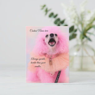 Cartão Postal De Festividades Cartão de Aniversário Personalizado, Toy Poodle Ro