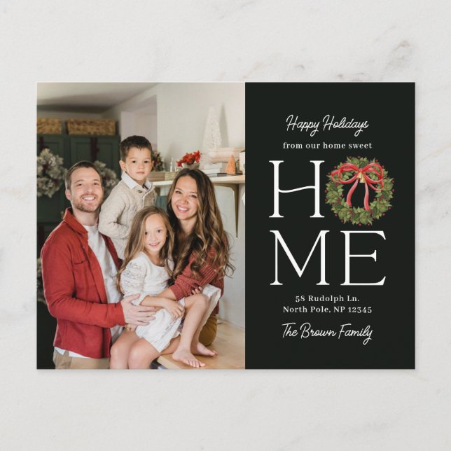 Cartão Postal De Festividades Cartão de apresentação de mudança com saudação cal (Frente)