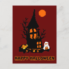 Cartão Postal De Festividades Cartão de Boas Festas de Halloween