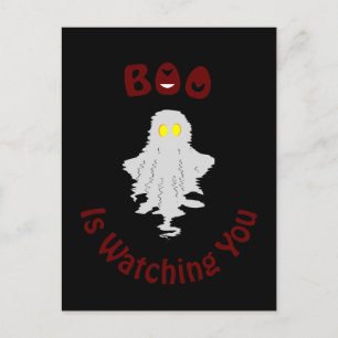 Cartão Postal De Festividades Cartão de Boas Festas de Halloween   O Fantasma Es