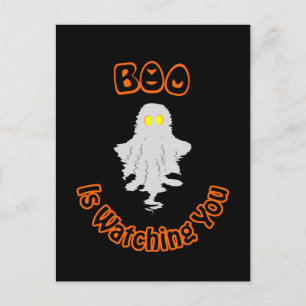 Cartão Postal De Festividades Cartão de Boas Festas de Halloween   O Fantasma Es