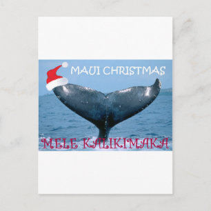 CARTÃO POSTAL DE FESTIVIDADES CARTÃO DE CAUDA DE BALEIA "MELE KALIKIMAKA"