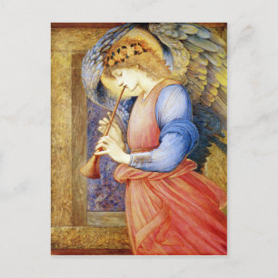 Cartão Postal De Festividades Cartão de Edward Burne-Jones do anjo do Natal