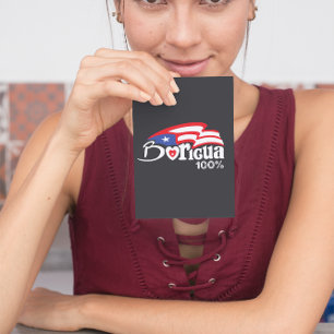 Cartão Postal De Festividades Cartão de Feriado Boricua 100% Porto Rico