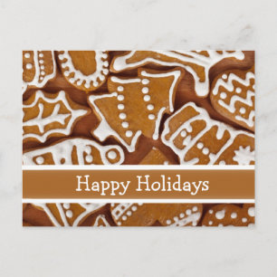 Cartão Postal De Festividades Cartão de Feriado de Pão de Gingerência Personaliz