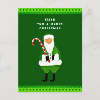 Cartão Postal De Festividades Cartão de Feriado de Saudação de Natal irlandês