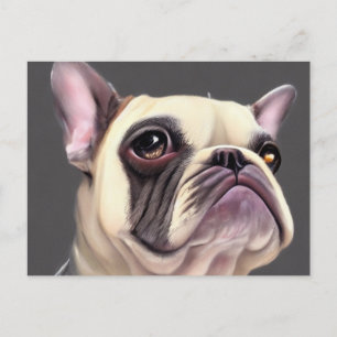 Cartão Postal De Festividades Cartão de Feriado Francês para Bulldog