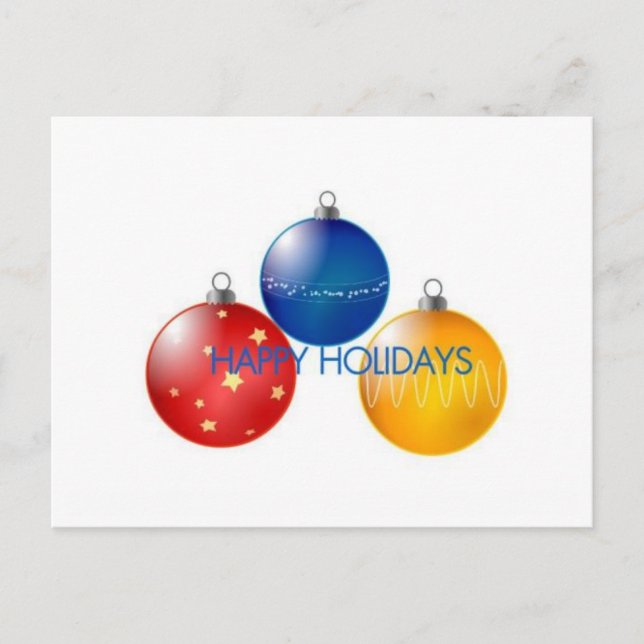 Cartão Postal De Festividades Cartão de férias (Frente)