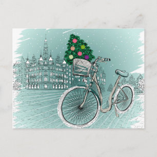 Cartão Postal De Festividades Cartão de Férias com Árvore de Férias