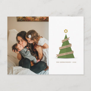 Cartão Postal De Festividades CARTÃO DE FÉRIAS COM FOTO Árvore de Natal de Pap