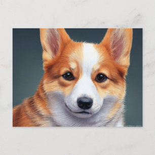 Cartão Postal De Festividades Cartão de Férias Corgi Cute