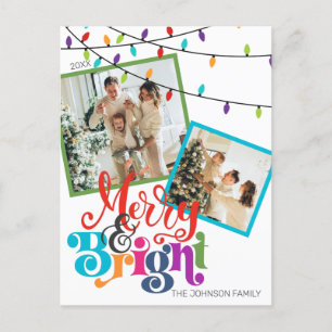 Cartão Postal De Festividades Cartão de Férias da Família de Natal feliz e Br