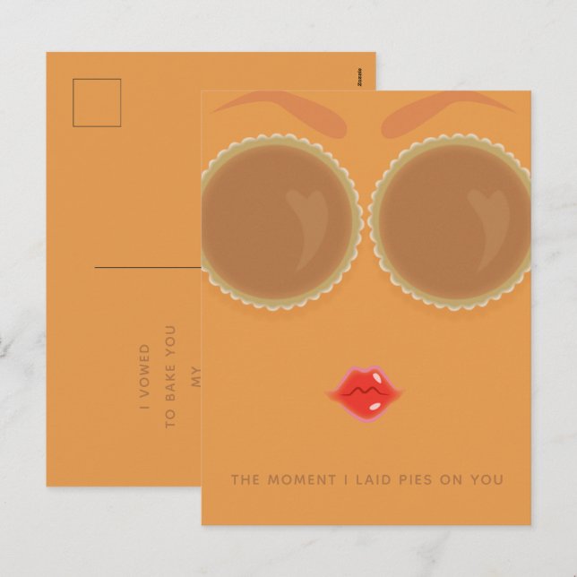 Cartão Postal De Festividades Cartão de Férias de Ação de Graças Pie Eyed (Frente/Verso)