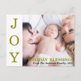 Cartão Postal De Festividades Cartão de Férias de Foto Bênçãos de Férias JOY Dou