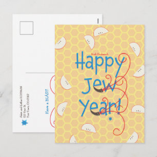 Cartão Postal De Festividades Cartão de Férias do Ano Novo Judeu Rosh Hashanah F
