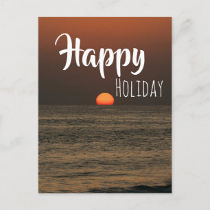 Cartão Postal De Festividades Cartão de Férias Personalizado - texto