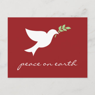Cartão Postal De Festividades Cartão de Férias Plana da Terra para Paz