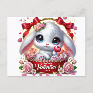 Cartão Postal De Festividades Cartão de Férias Posto Bunny para Dias de os namor