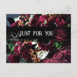 Cartão Postal De Festividades Cartão de Flores Dramáticas Só Para Você