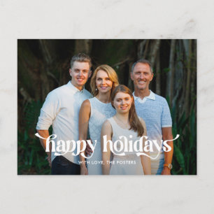 Cartão Postal De Festividades Cartão de Foto de Férias Moderno e Divertido