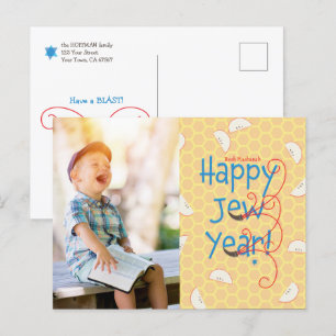 Cartão Postal De Festividades Cartão de Foto do Ano Judaico Feliz Rosh Hashaná