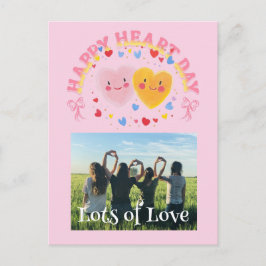 Cartão Postal De Festividades Cartão de Foto Personalizado do Dia de Galentine