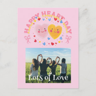 Cartão Postal De Festividades Cartão de Foto Personalizado do Dia de Galentine