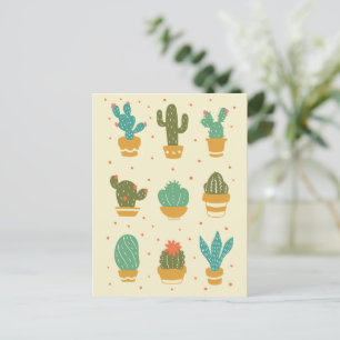 CARTÃO POSTAL DE FESTIVIDADES CARTÃO DE GREETING DE SUCCULENTES