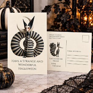 Cartão Postal De Festividades Cartão de Halloween Gótico Excêntrico