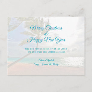 Cartão Postal De Festividades Cartão de Mensagem Cristão de Natal Tropical de An