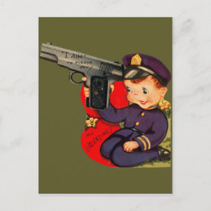 Cartão Postal De Festividades Cartão de Namorados do Oficial de Polícia de Cor
