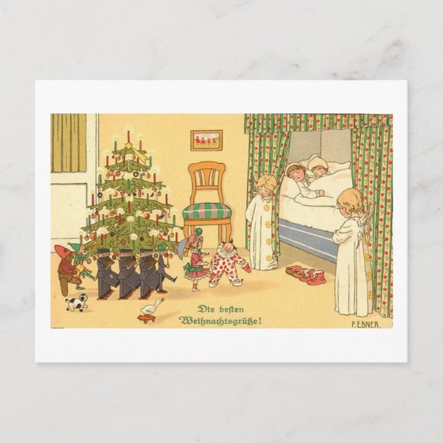 Cartão Postal De Festividades Cartão de Natal Alemão (Frente)