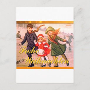 Cartão Postal De Festividades Cartão de Natal alemão Frohe Weihnachten