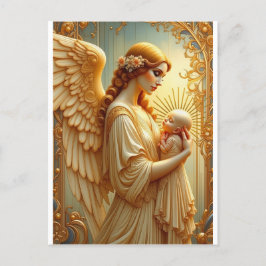 Cartão Postal De Festividades Cartão de Natal Angelic