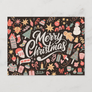 Cartão Postal De Festividades Cartão de Natal Antigo