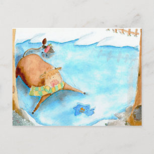 Cartão Postal De Festividades Cartão de Natal bonito