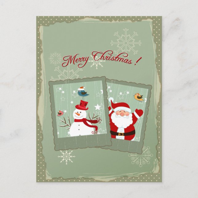 Cartão Postal De Festividades Cartão-de-natal bonito (Frente)