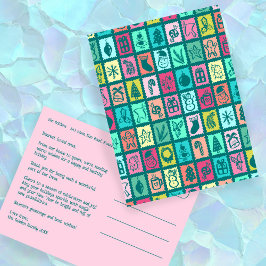Cartão Postal De Festividades Cartão de Natal Caprichoso Personalizado Fofo