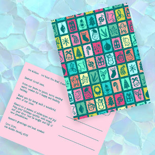 Cartão Postal De Festividades Cartão de Natal Caprichoso Personalizado Fofo 