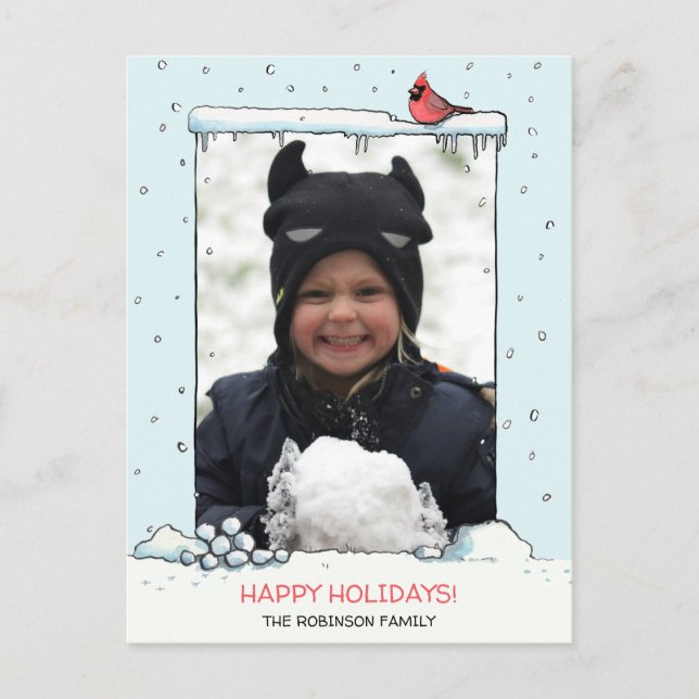 Cartão Postal De Festividades Cartão de Natal Cardeal, Cardeal Cardinal (Frente)