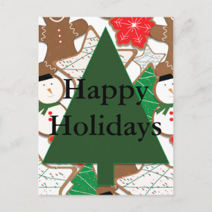 Cartão Postal De Festividades Cartão de Natal com Biscoitos de Natal