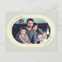 Cartão de Natal com Design Divertido Foto Oval