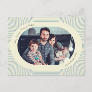 Cartão Postal De Festividades Cartão de Natal com Design Divertido Foto Oval