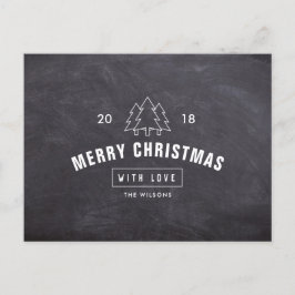 Cartão Postal De Festividades Cartão de Natal com Logotipo de Quadro Negro